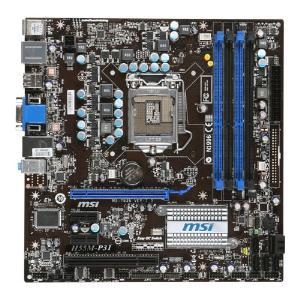 MSI H55M-P31 Socket1156, iH55, 4*DDR3, PCI-E, ATA133, SATA, ALC889 8ch, GLAN, D-SUB (Integrated In Clarkdale Processor), mATX