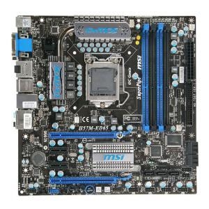 MSI H57M-ED65 Socket1156, iH57, 4*DDR3, 2*PCI-E, ATA133, SATA+RAID, eSATA, ALC889 8ch, GLAN, 1394, D-SUB+DVI-D+HDMI+DP (Integrated In Clarkdale Processor),mATX