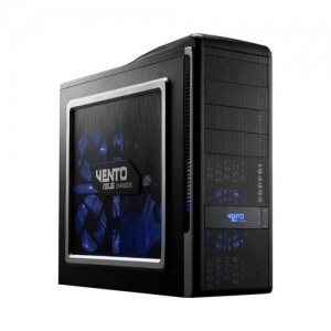 ASUS TA-M21  БЕЗ БП, Midi Tower, Black/Black/Black , ATX, Window,  2*USB+2*Audio +eSATA, Без БП